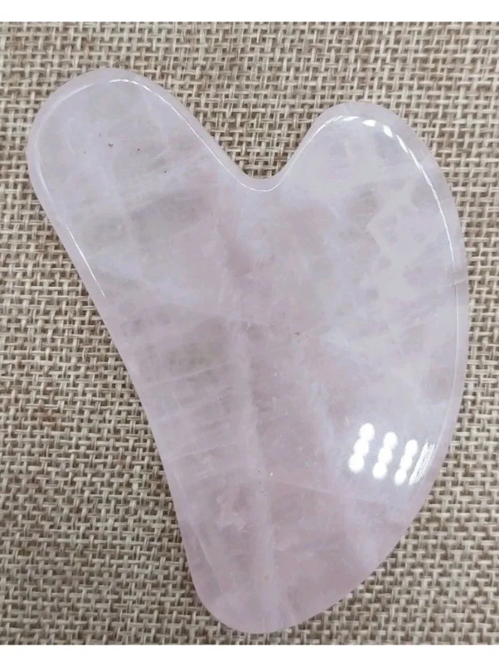 Pink Heart Stone Paperweight 2x3 Pale Thin Lightweight
